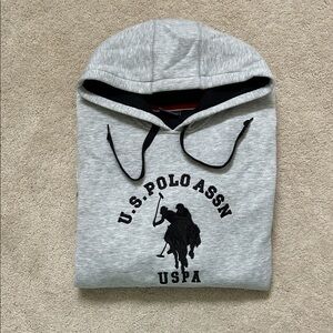 U.S. Polo Assn. | Gray Black Sweatshirt Hoodie | XXL
